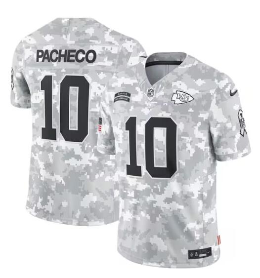 Men's Kansas City Chiefs #10 Isiah Pacheco 2024 F.U.S.E Arctic Camo Salute to Service Limited Stitched Football Jersey Men's Kansas City Chiefs #10 Isiah Pacheco 2024 F.U.S.E Arctic Camo Salute to Service Limited Stitched Football Jersey